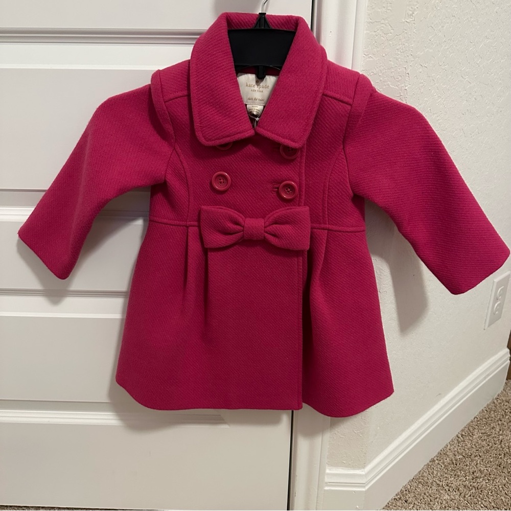 Kate Spade Fuchsia Kids Pea Coat NWT, 2T
